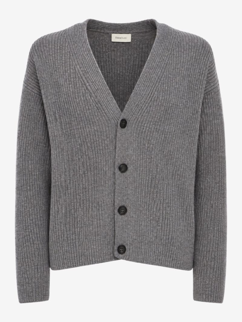 DIANA STUDIO: Cardigan en laine mérinos tricoté