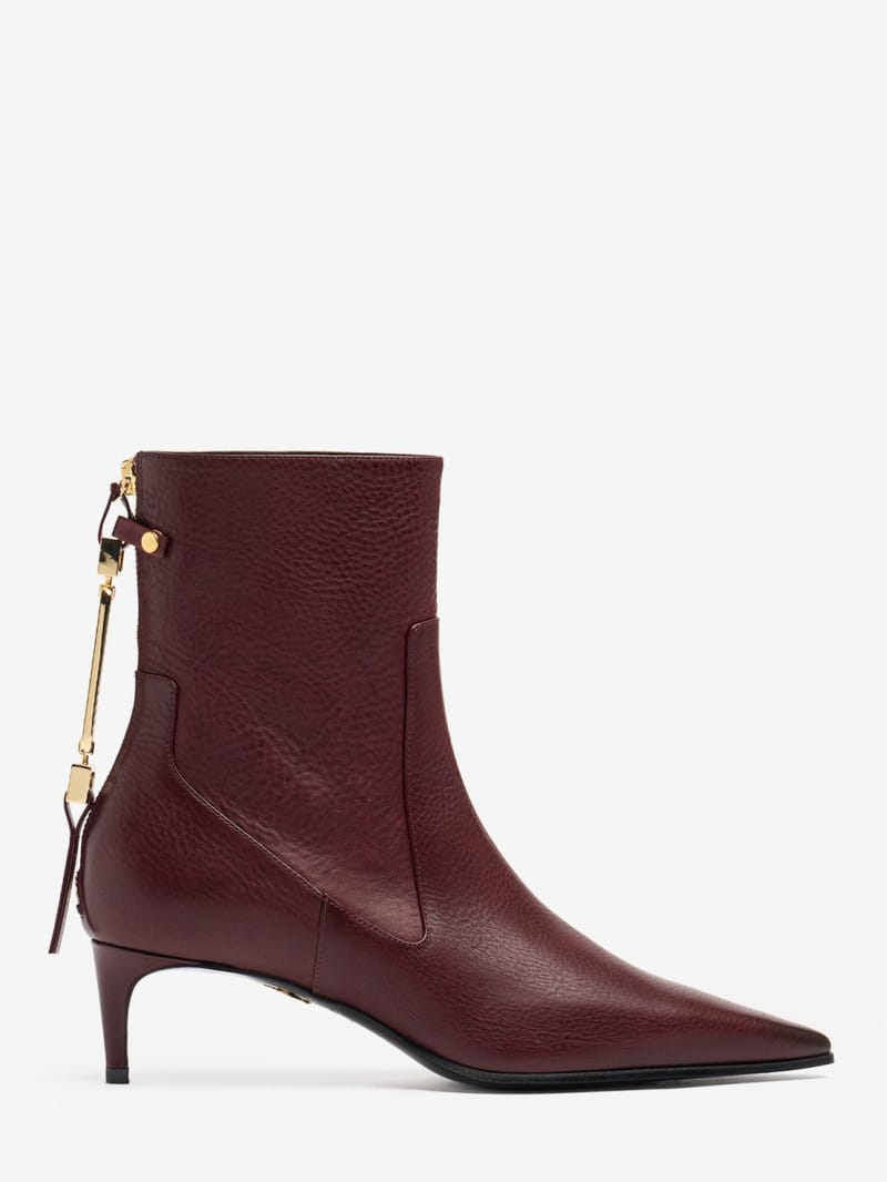 Dsquared2: Metal Bar leather heeled ankle boots