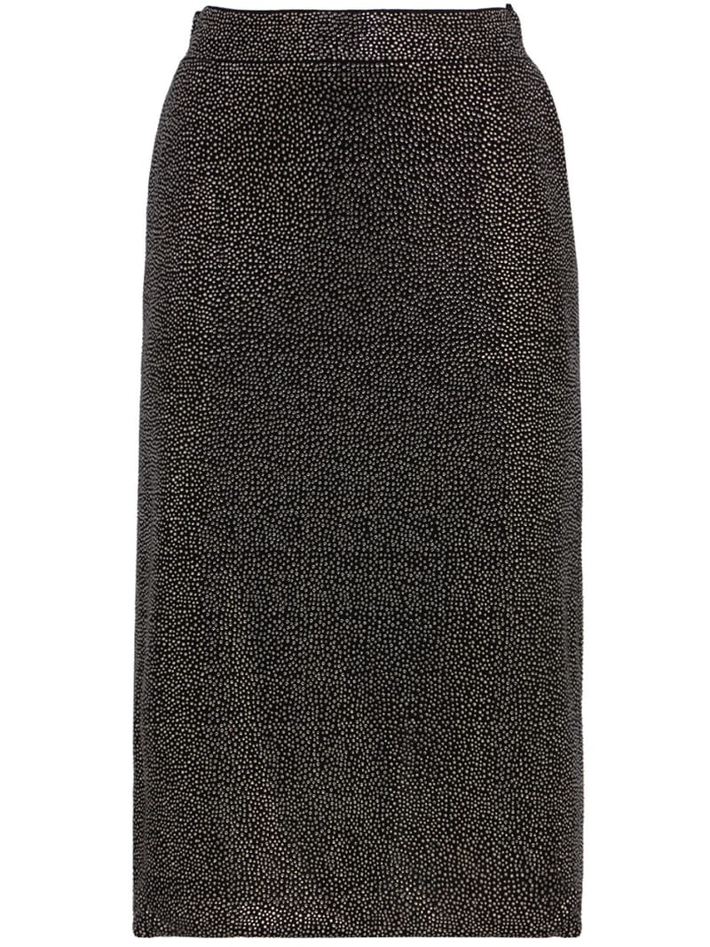 Giuseppe Di Morabito: Metallic mesh midi skirt