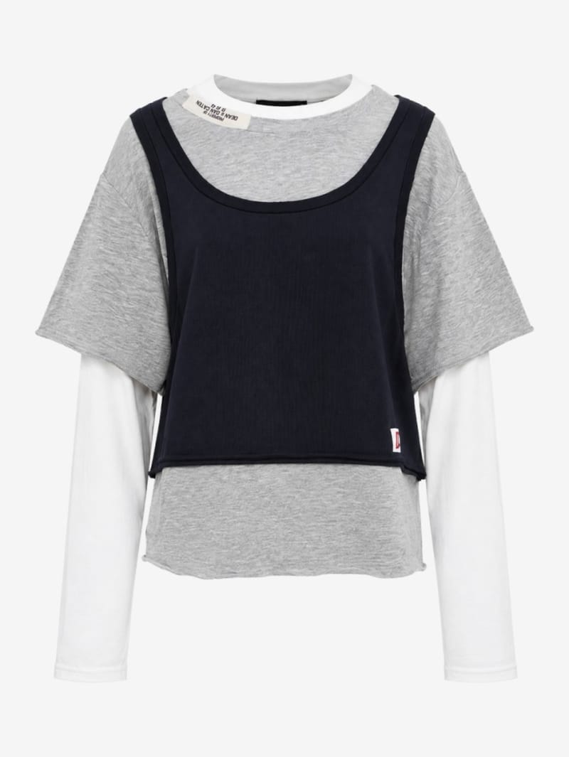 Dsquared2: Mixed Jersey Long Sleeves Tee
