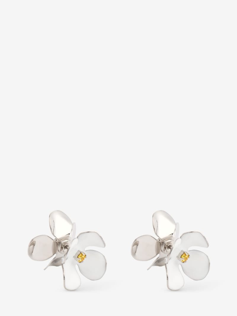 Marni: Enamel flower stud earrings
