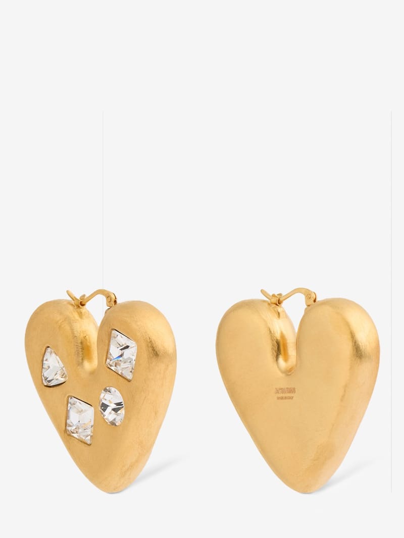 Jacquemus: Boucles d'oreilles Coeur en cuivre