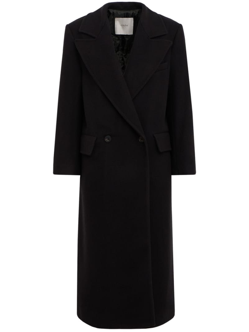 CRUNA: Oversize double-breasted long coat