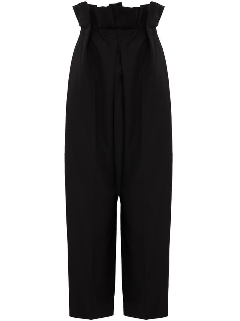 Khaite: Kira virgin wool draped-waist trousers