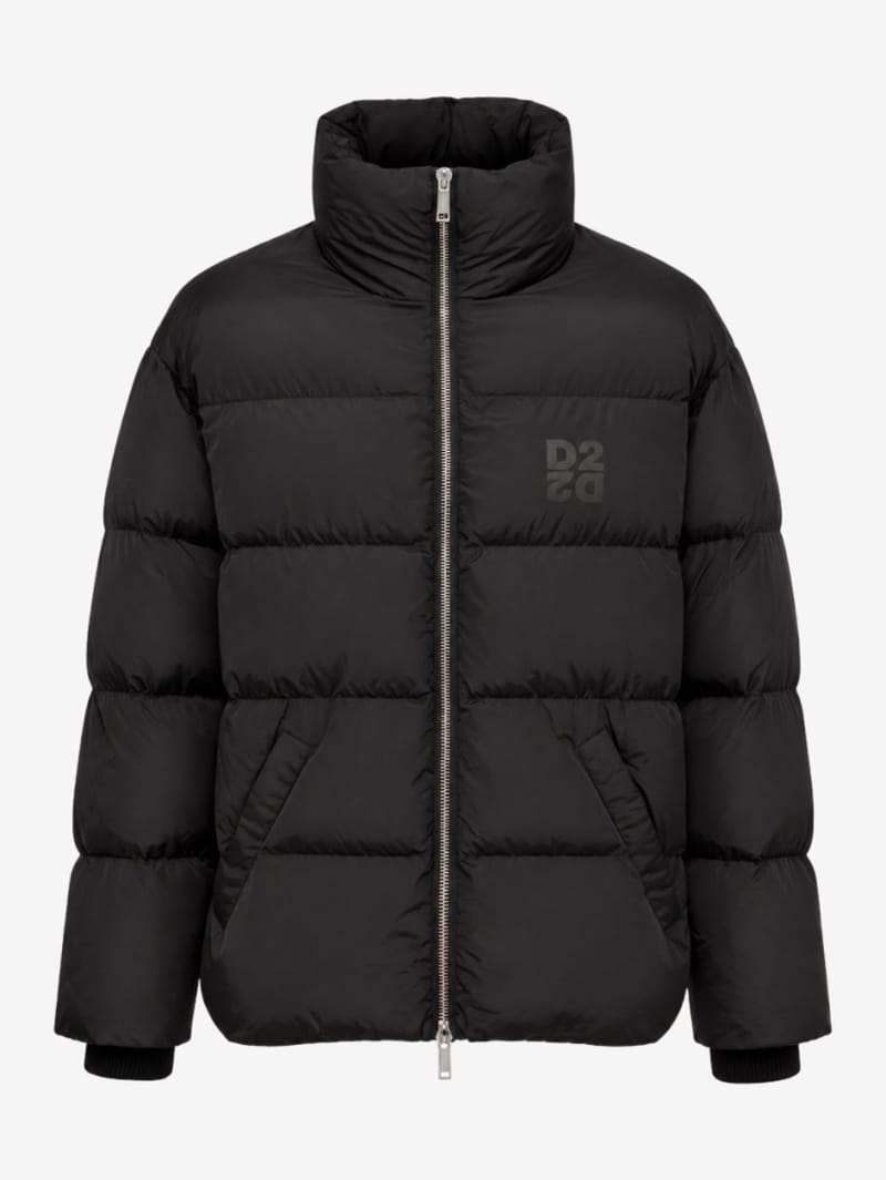 Dsquared2: D2 logo faux feather down jacket