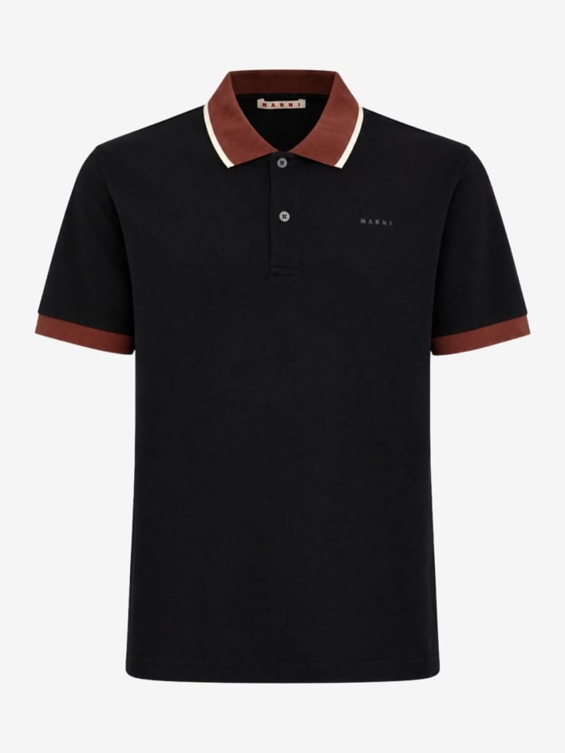 Marni: Cotton long-sleeve polo shirt