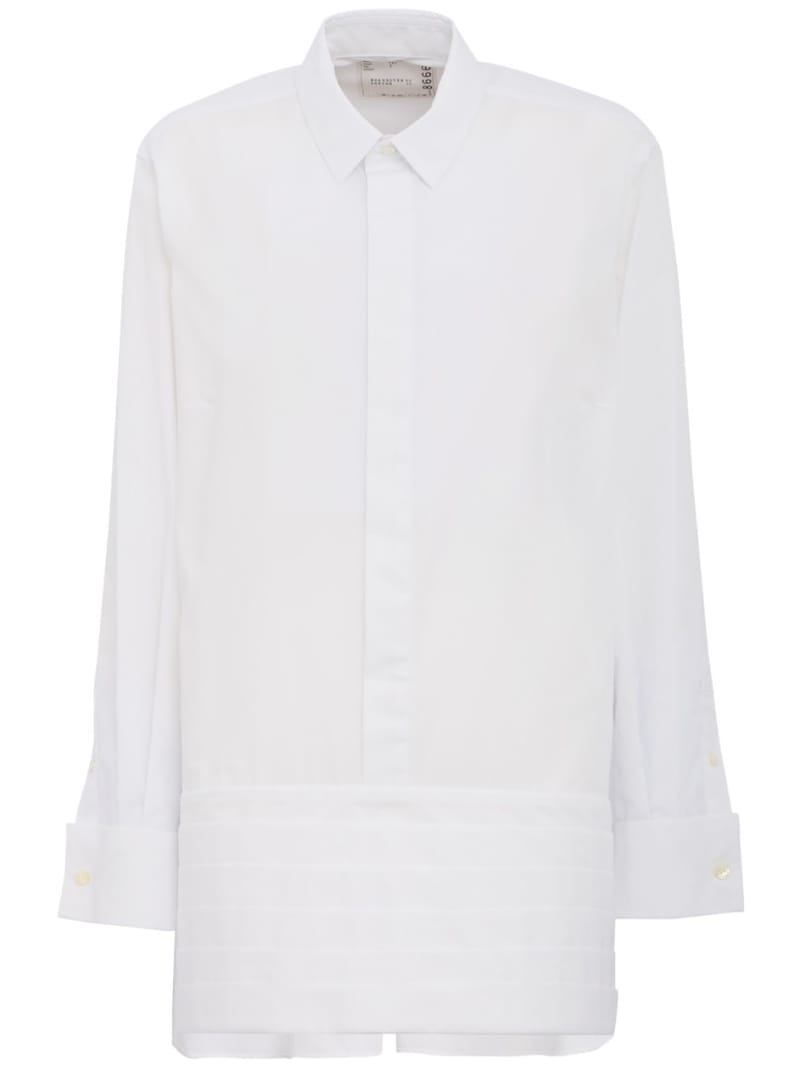Sacai: 波普林裙