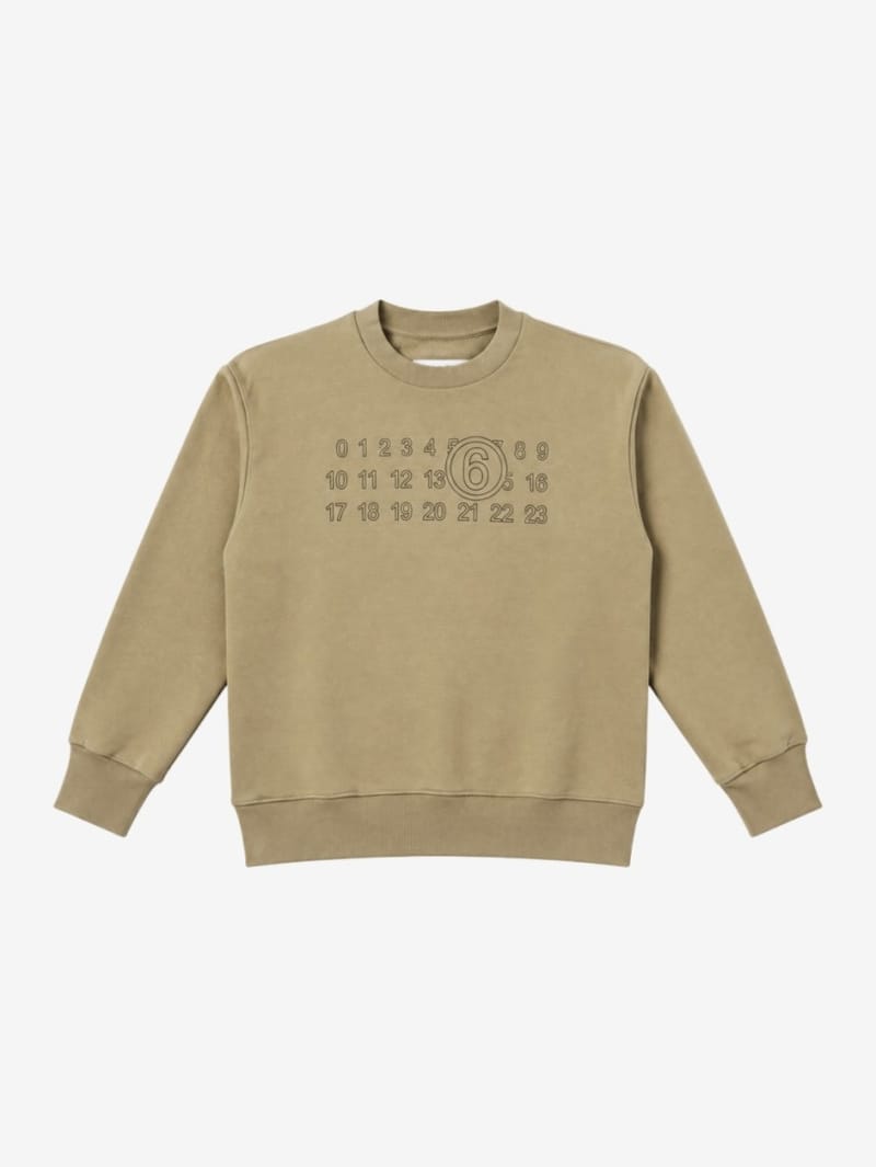 MM6 Maison Margiela: Printed cotton crewneck sweatshirt