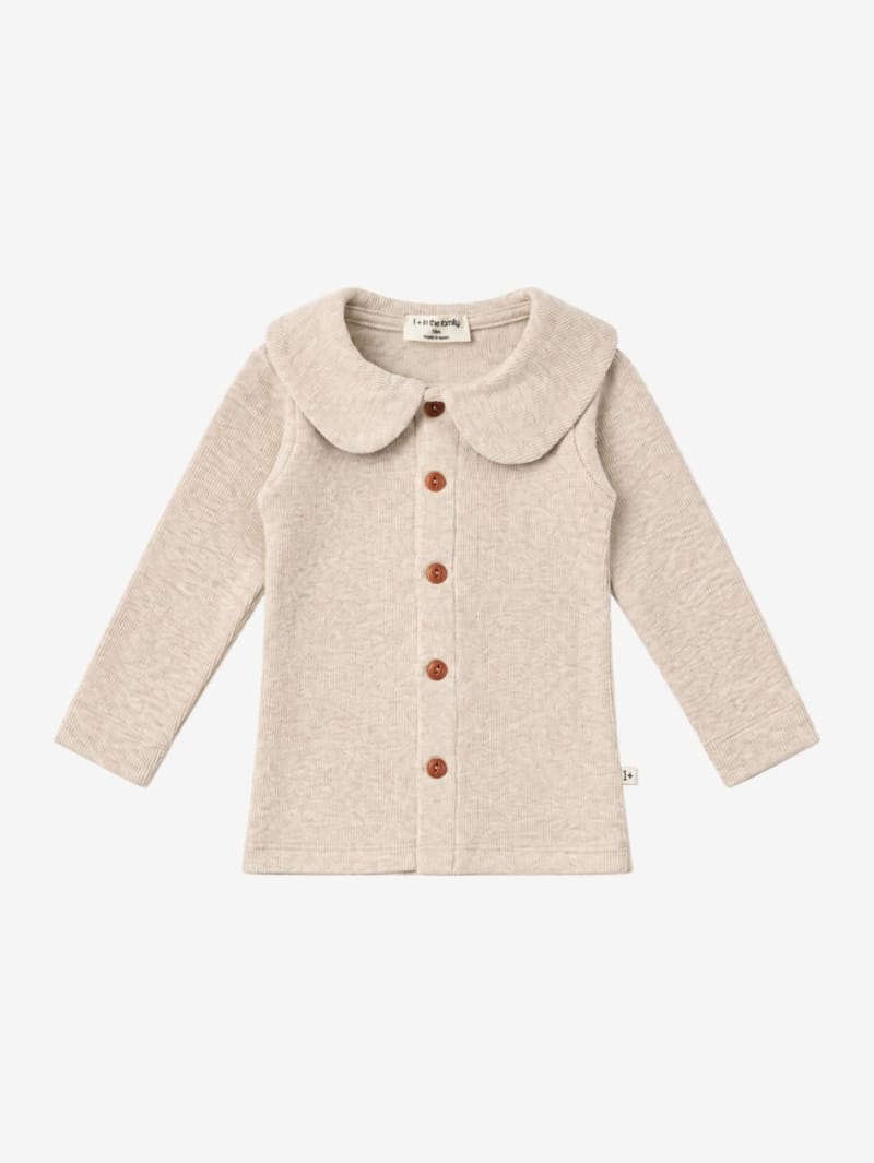 1 + IN THE FAMILY: Cardigan mit Kragen