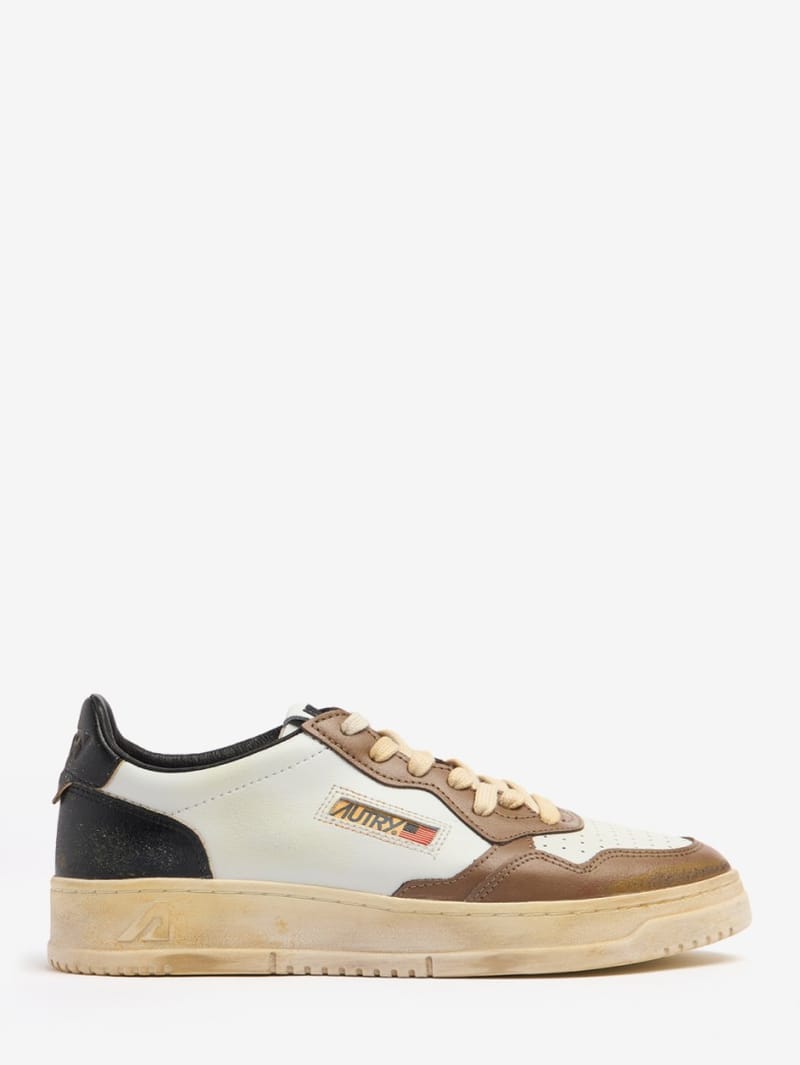 Autry: Super Vintage nylon and leather sneakers