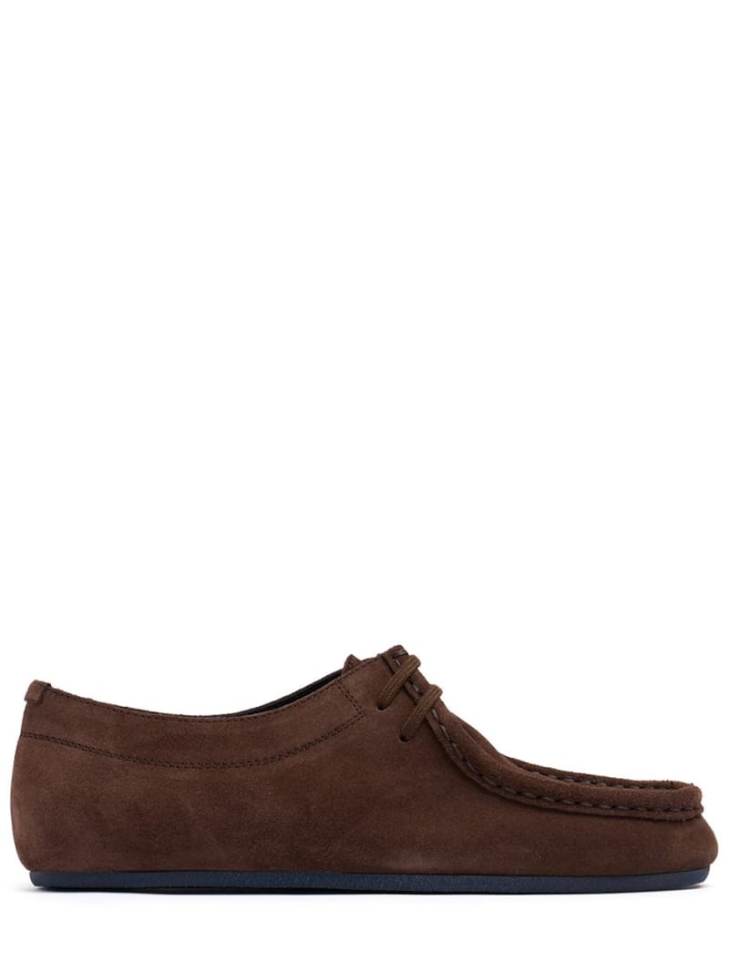 Jil Sander: Wildleder-Kalbsleder-Schnürschuhe