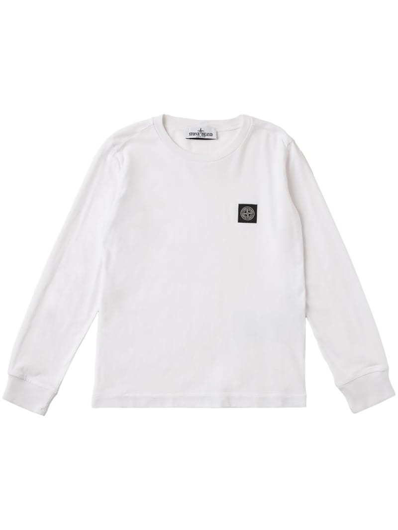 Stone Island Junior: T-shirt en coton à manches longues