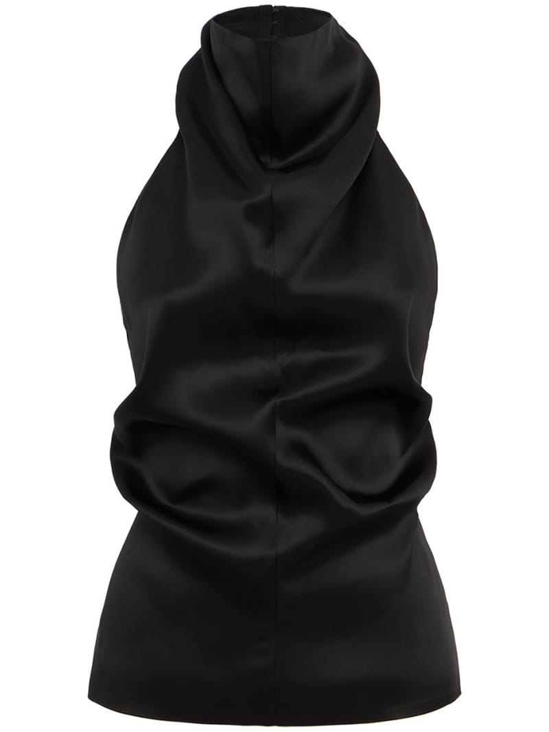 Khaite: Rone draped halter neck top