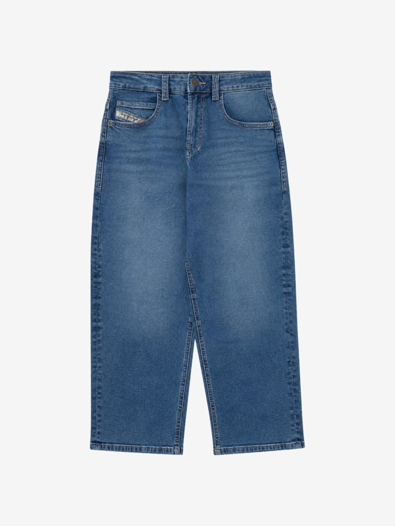Diesel Kids: Washed denim straight jeans