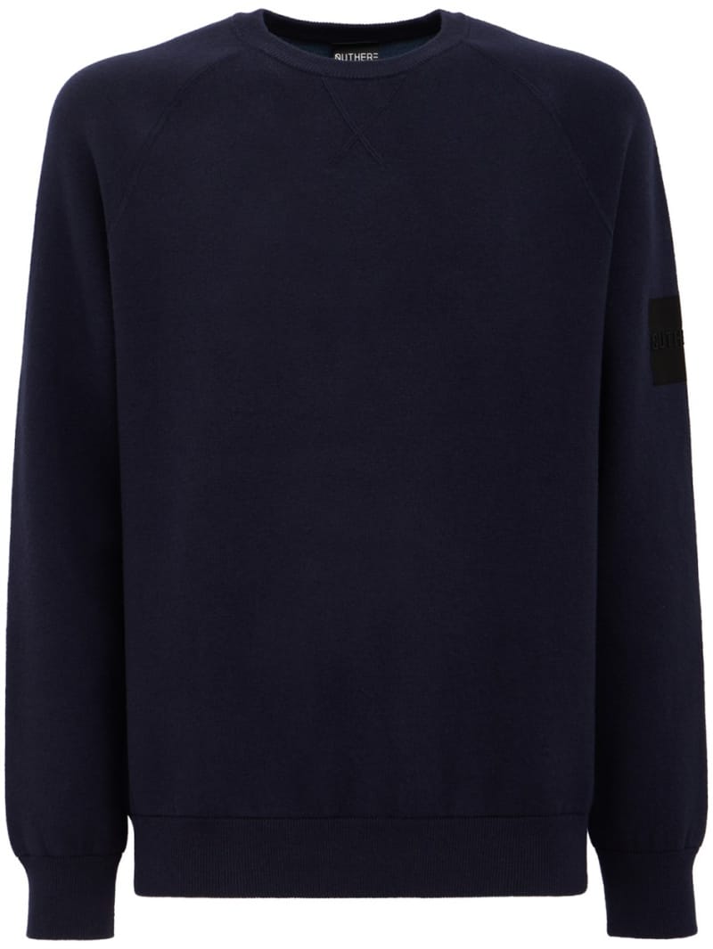 OUTHERE: Woodveil cotton blend crewneck sweater