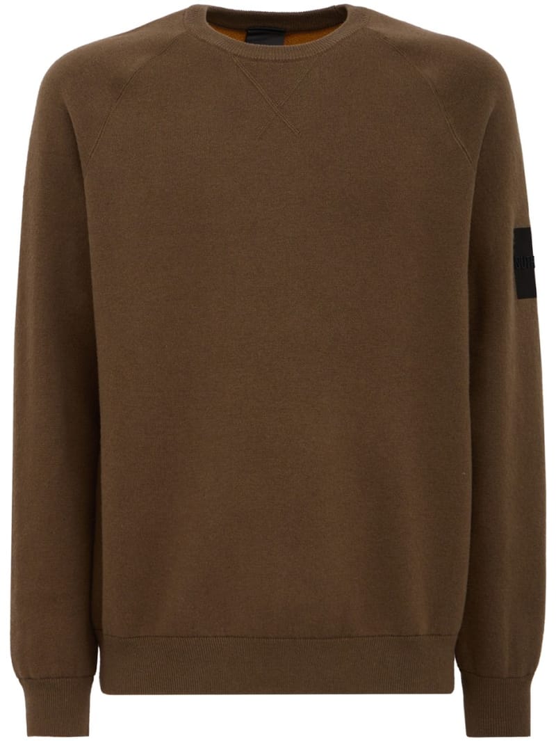OUTHERE: Woodveil cotton blend crewneck sweater
