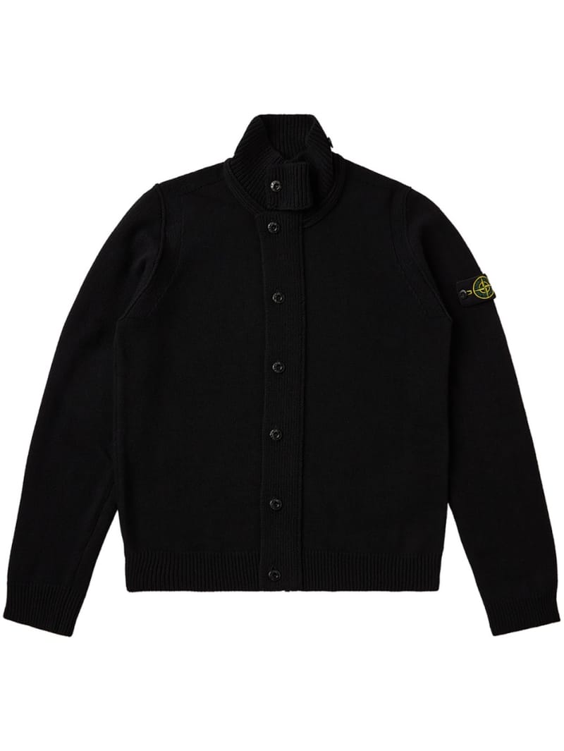 Stone Island Junior: Wool blend knit cardigan