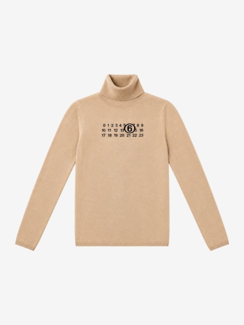 MM6 Maison Margiela: Wool blend knit sweater