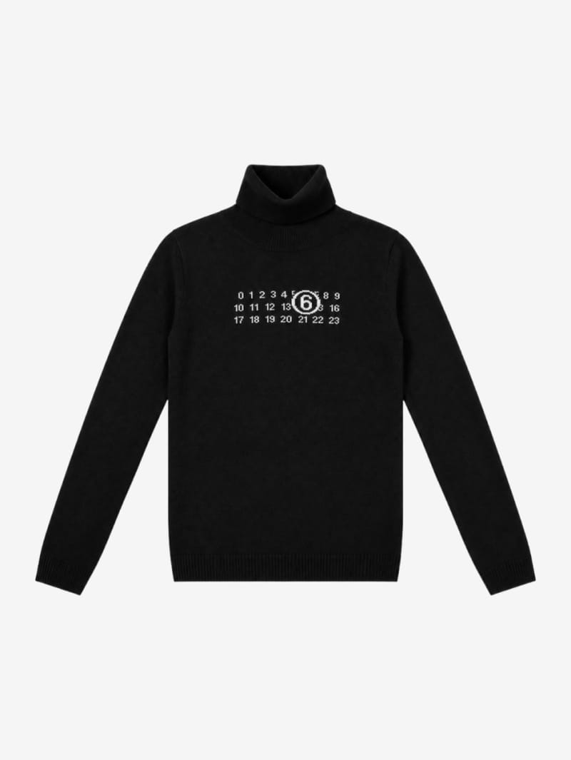 MM6 Maison Margiela: Wool blend knit sweater