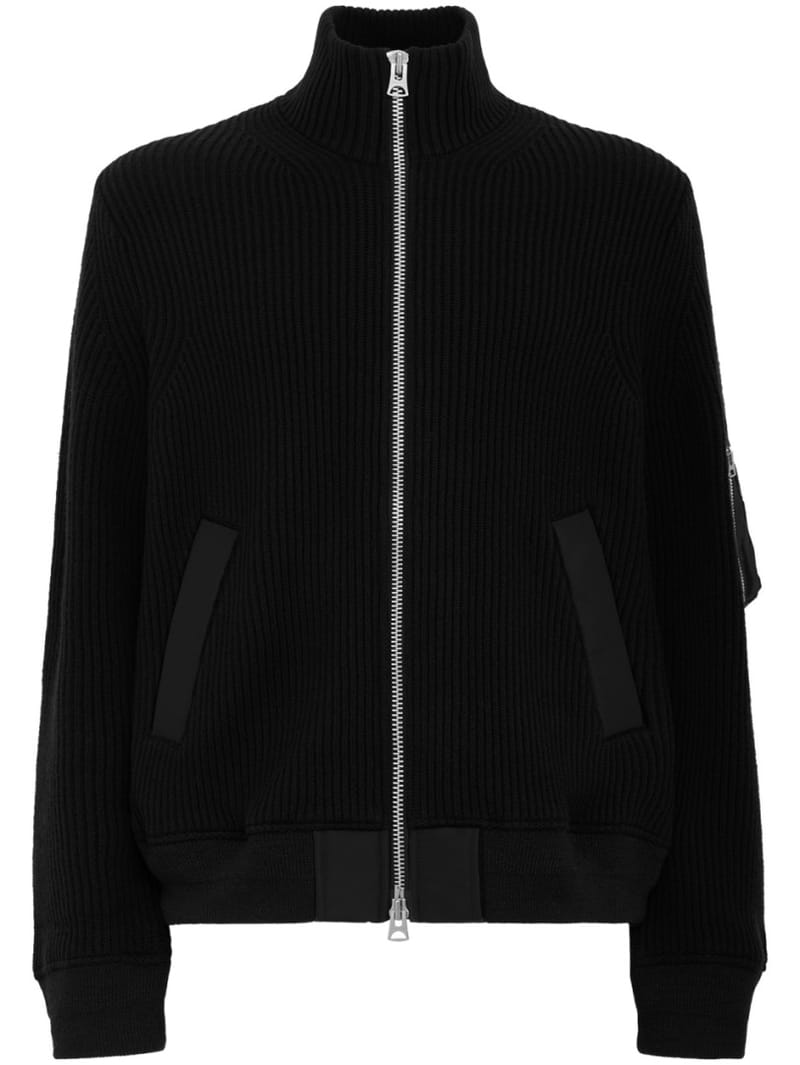 Sacai: Wool Knit Blouson