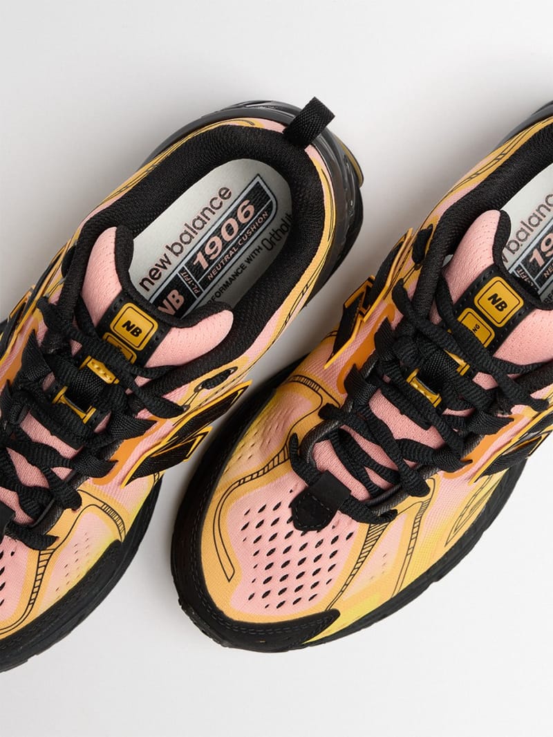 New Balance: 带有跟垫的1906聚酯运动鞋