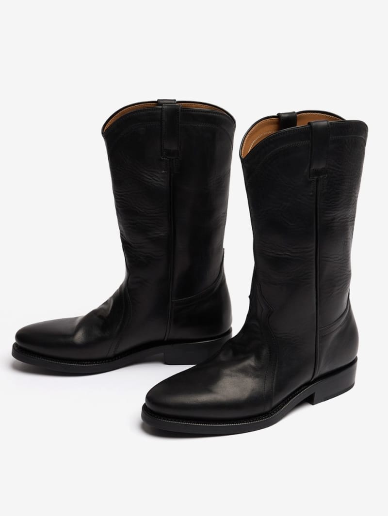 Jil Sander: 20mm Bruce leather cowboy boots