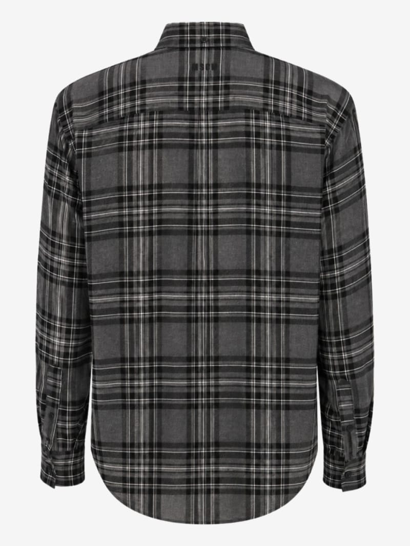 MSGM - Long sleeve check print shirt