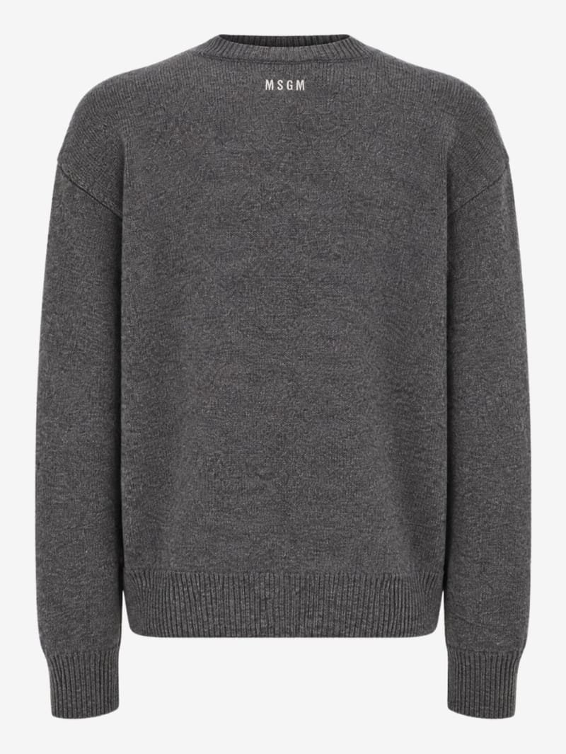 MSGM: Wool cashmere blend polo
