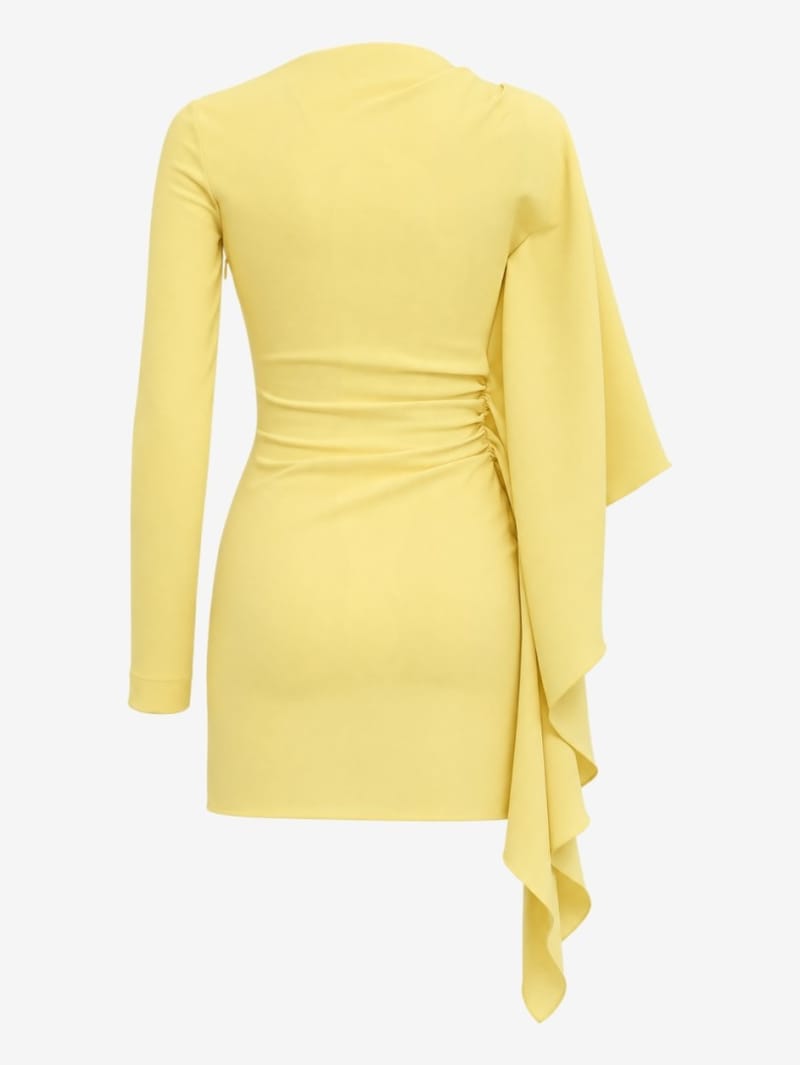 MSGM: Asymmetric mini dress with maxi rouches