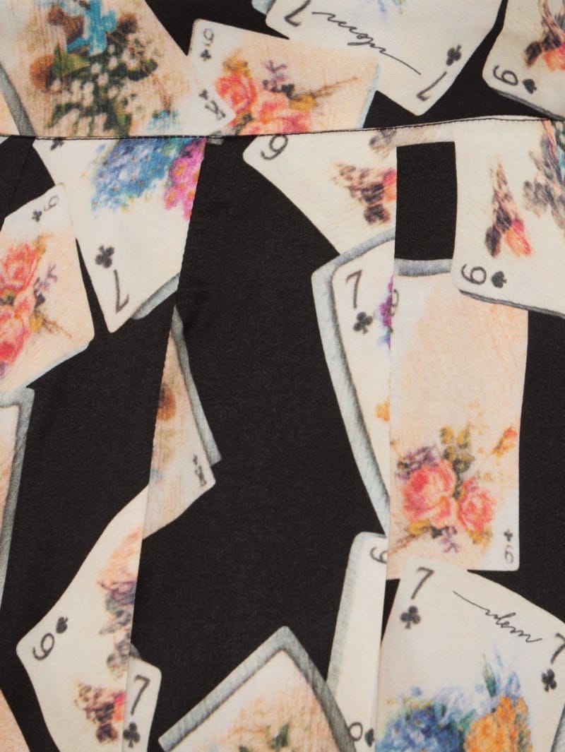 MSGM: Printed pleated midi skirt