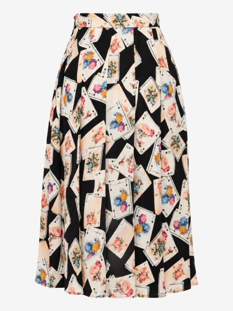 MSGM - Gonna midi plissettata stampata