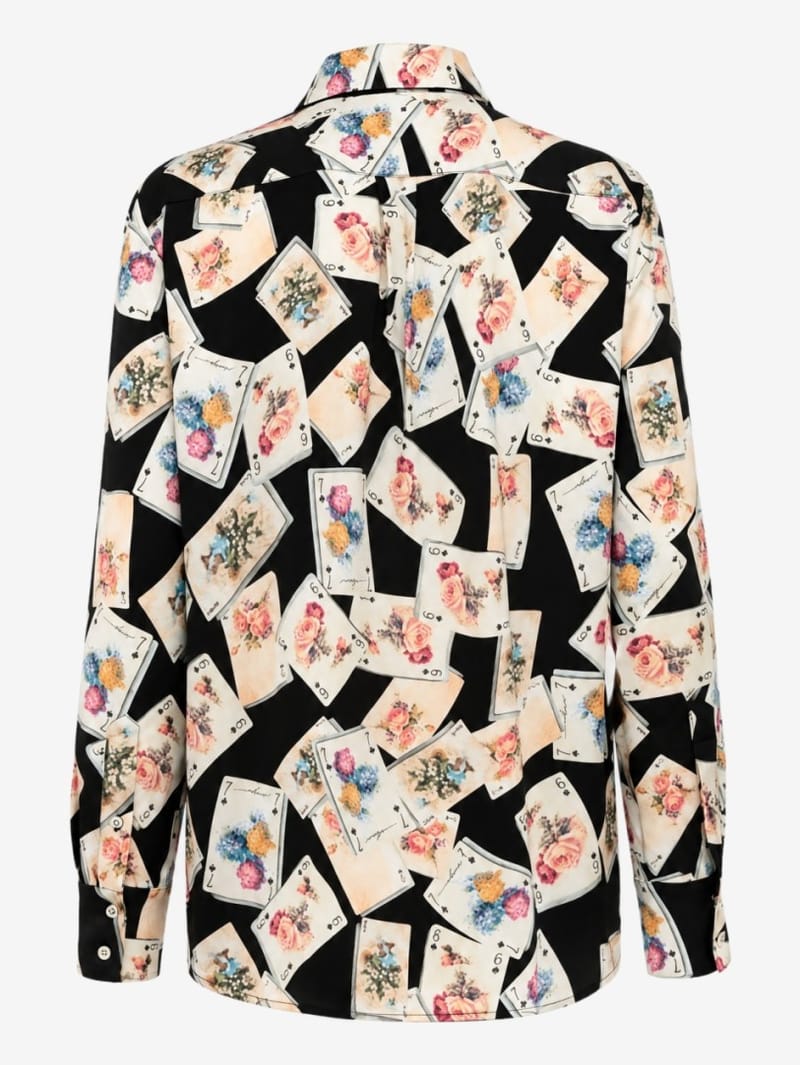 MSGM: Printed shirt with scarf