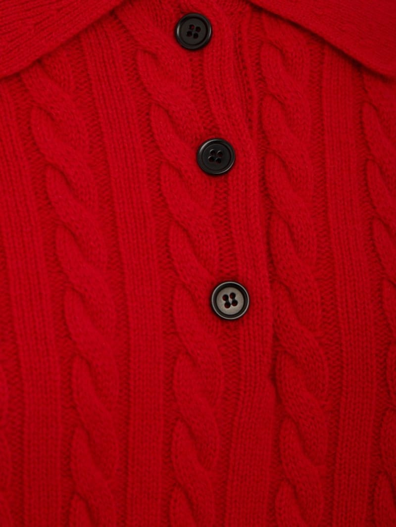MSGM: Cable knit polo