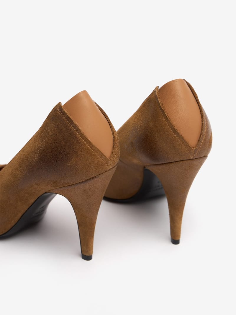 Jil Sander: 45mm Arc patent leather slingback pumps
