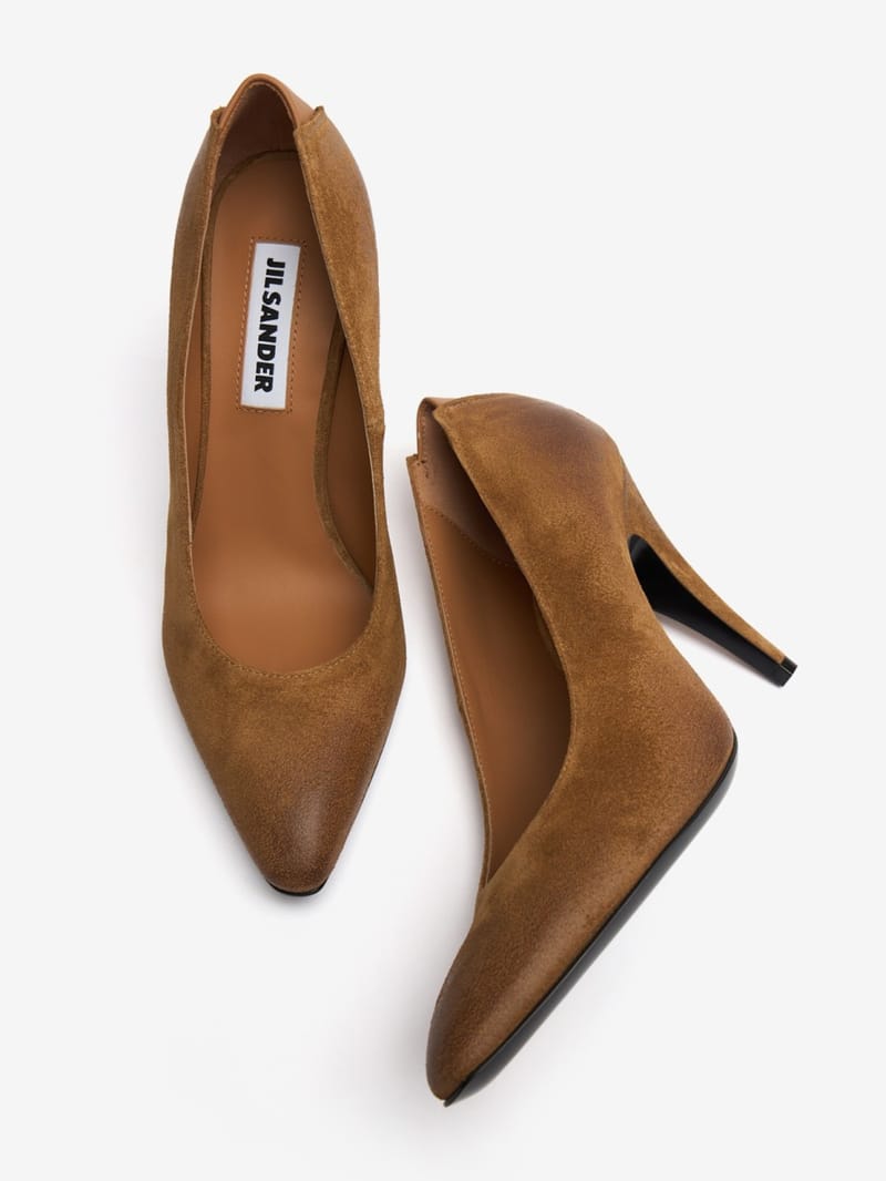 Jil Sander - 45mm Arc patent leather slingback pumps