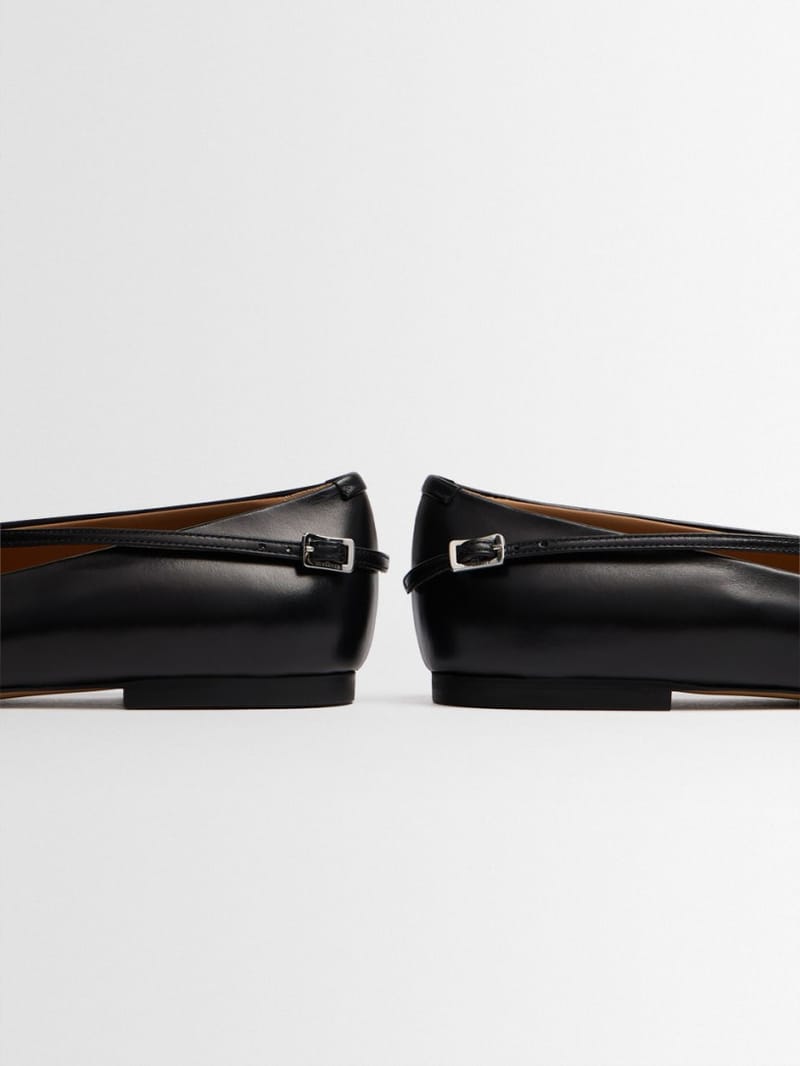 Jil Sander: Elyss Rindsleder Ballerinas