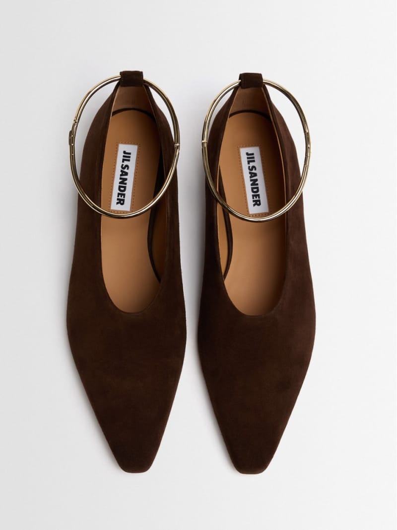 Jil Sander - Ring suede calf leather ballet flats