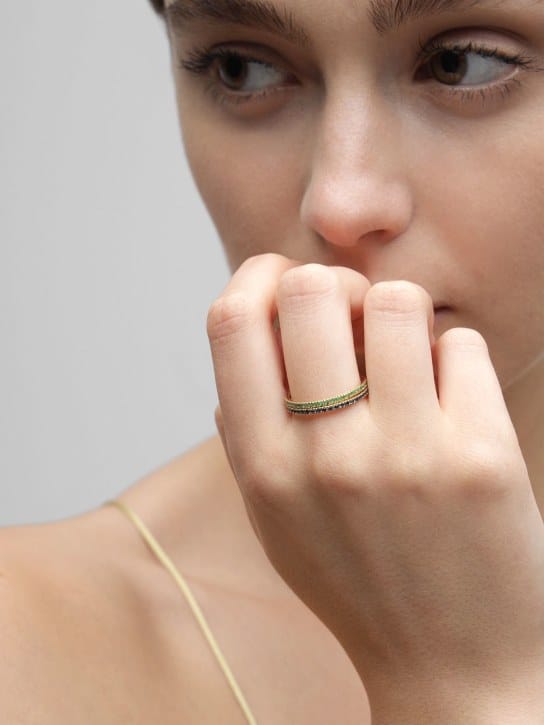 Vanzi - Annagreta thin 18kt gold & sapphire ring