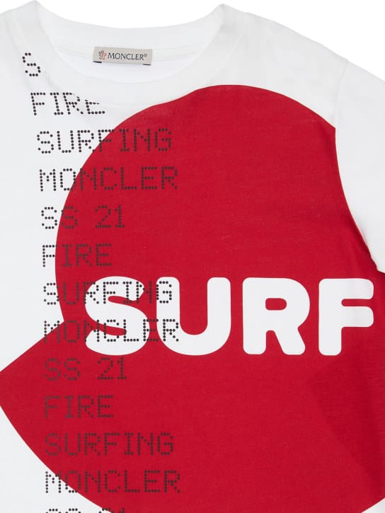 Moncler - Printed cotton jersey t-shirt