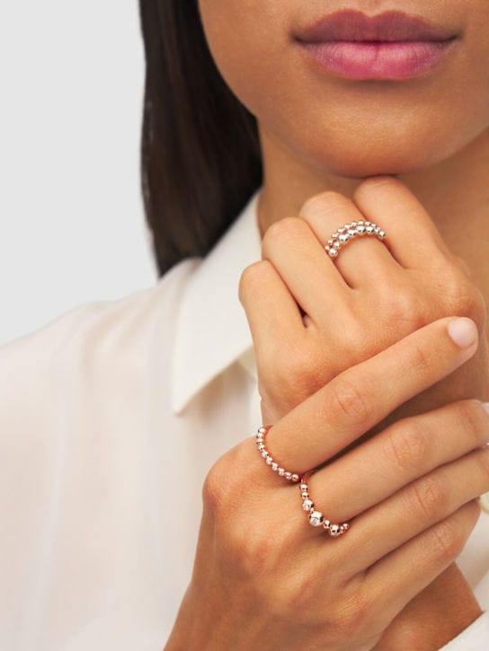 DoDo - 9KT Bollicine rose gold & silver ring