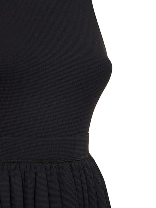 Marysia: Flared stretch-jersey mini dress