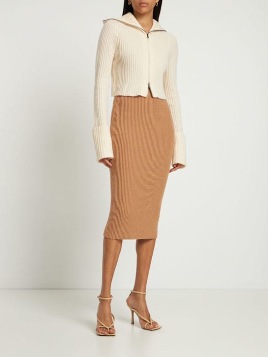 Michael Kors Collection - Cashmere pencil midi skirt