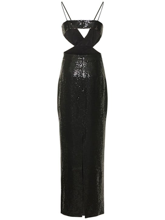 Michael Kors Collection: Embellished crepe sable cutout gown