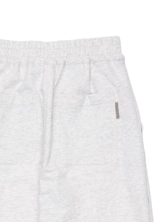 Brunello Cucinelli - Wide leg cotton blend sweatpants