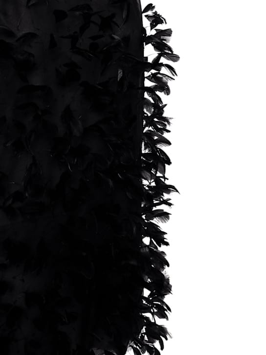 Max Mara: Straight mini dress with feathers