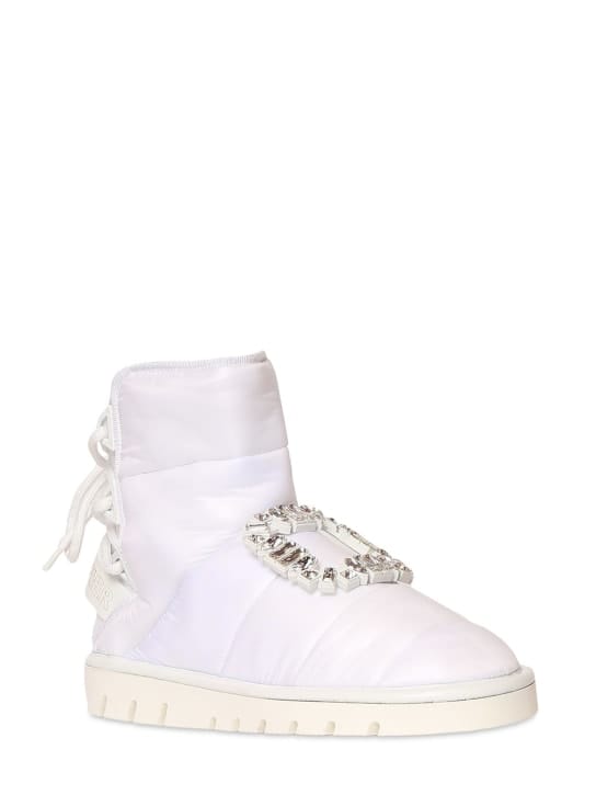 Roger Vivier: 20mm Viv Winter padded nylon boots