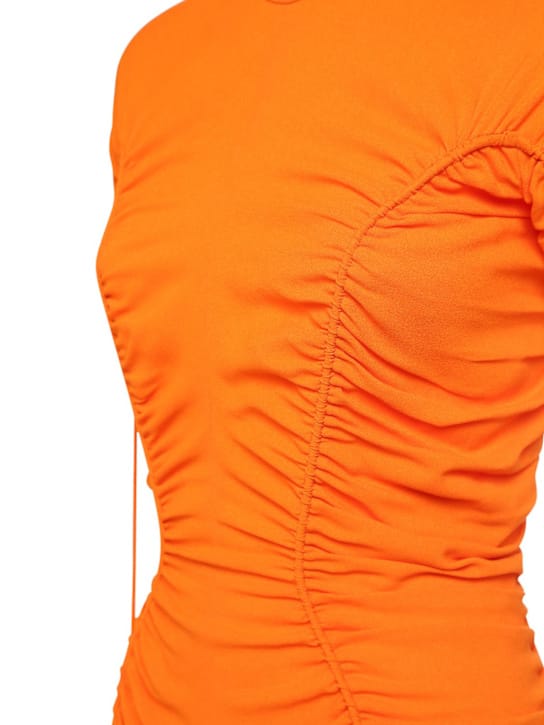 Stella McCartney: Ruched cr pe mini dress