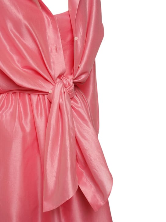 Rosie Assoulin: Cotton and silk-blend midi dress with knot