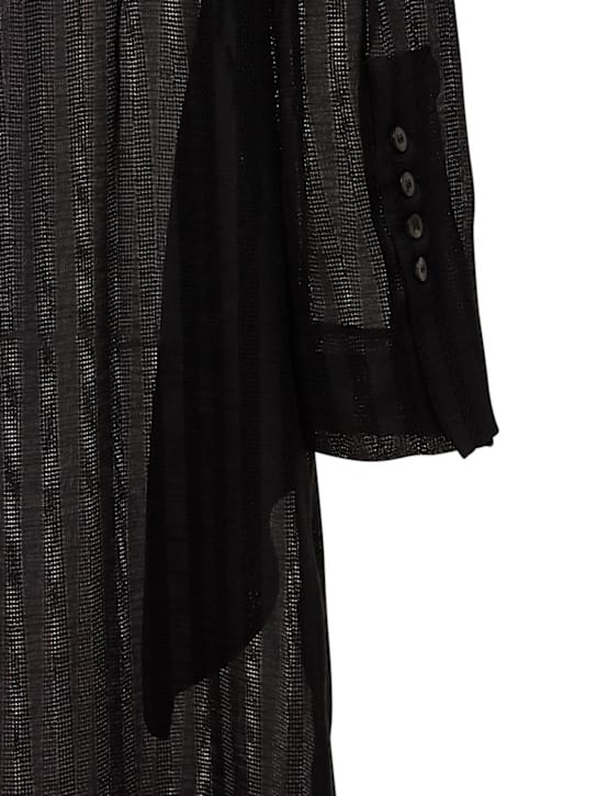 SAPIO: Semi-sheer striped shirt dress
