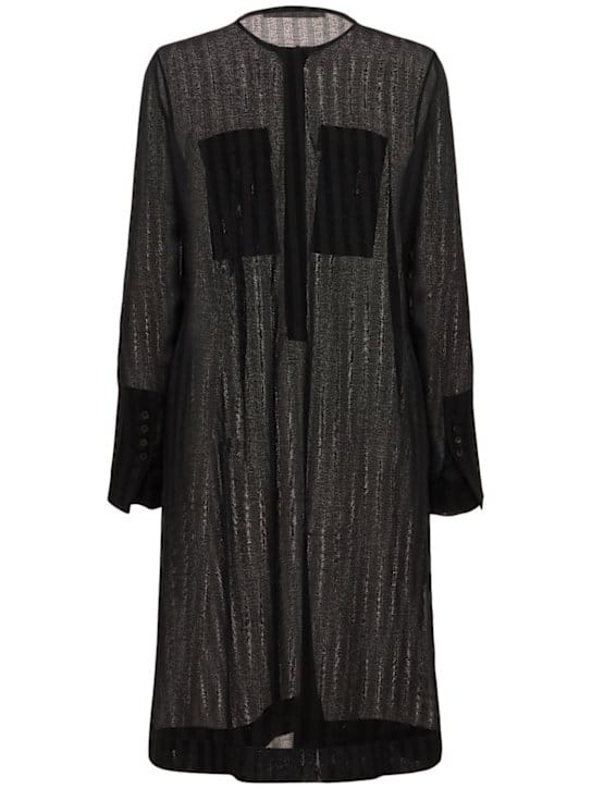 SAPIO: Semi-sheer striped shirt dress